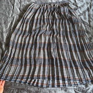 Nasty gal plaid linen skirt